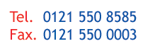 Call us on 0121 550 8585, speak to the experts.